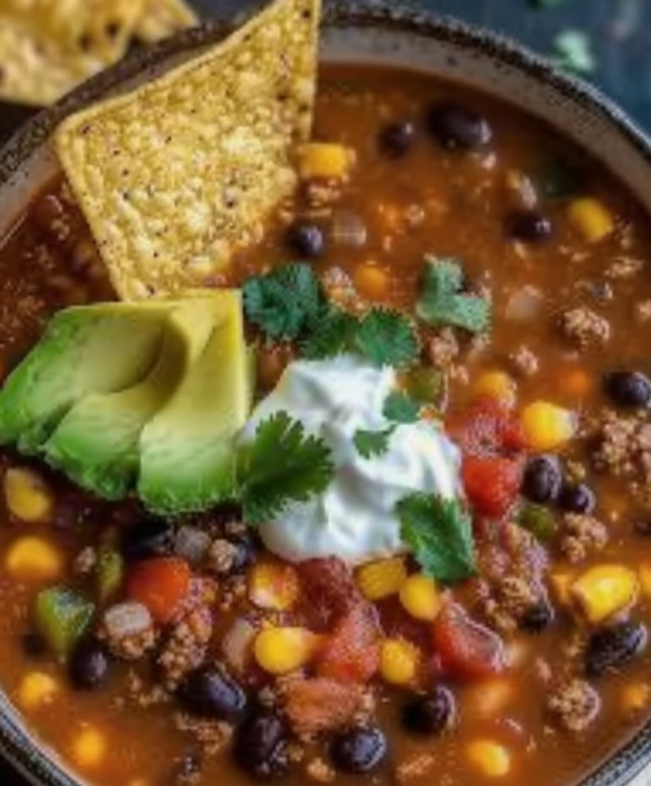 A_high_quality__sharp__photorealistic_image_of__subject_1__tortilla_soup__garnished_with_avocado__so