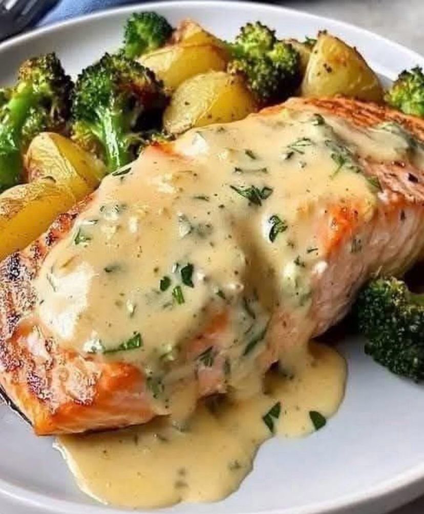 sauteed-vegetables-salmon-cream-sauce