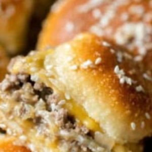 Chopped Ground Beef Cheese Burger Sliders