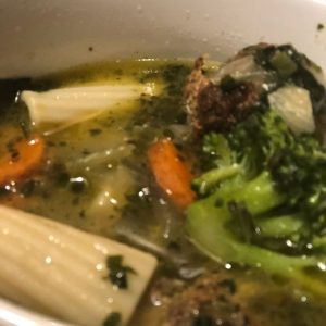 Veggie Soup with Roasted Vegetables